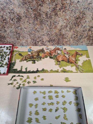 TUCKS ZAG ZAW JIGSAW PUZZLE -THE FAVOURITE LEADS - 520 pieces horse racing equestrian vintage antique