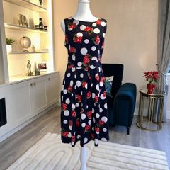 Ladies Navy & Red Dress from Stella Morgan Size UK 12 / EU 40