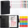 Budget Binder Notebook - PU Leather Ring Binder with 12 Zippered Cash Envelopes and 12 Expense Budget Sheet, Portable A6 Binder Planner Budget Wallet for Budgeting and Saving Money, 27Pcs (FREE POSTAGE) Image 3