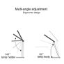 2 in 1 folding fast charging LED desk lamp with wireless charger eye protection for iphone, Samsung, Android. Image 6