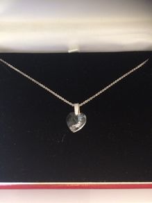 Sterling Silver Necklace  Heart Pendant