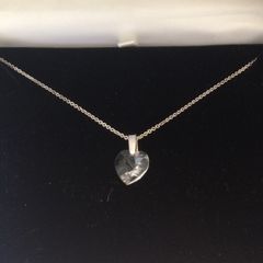 Sterling Silver Necklace  Heart Pendant