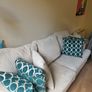 Beige Corduroy 3-Seater Sofa Image 3