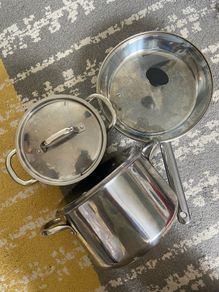 Ikea 365+ stainless steel 1 pan & 2pots