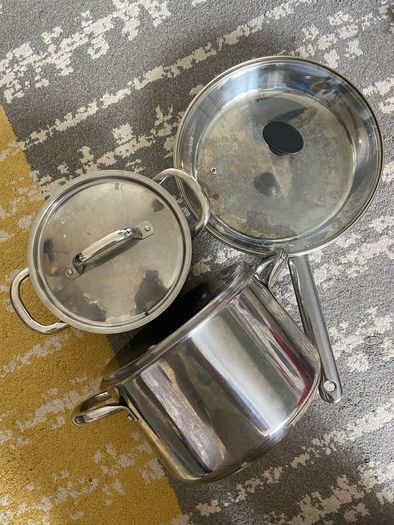 Ikea 365+ stainless steel 1 pan & 2pots