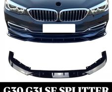 Front Splitter Lip Spoiler Gloss Black For BMW 5 Series G30 G31 SE 2017-20 Pre LCI
