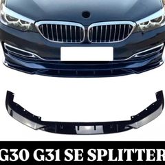 Front Splitter Lip Spoiler Gloss Black For BMW 5 Series G30 G31 SE 2017-20 Pre LCI