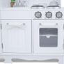 Children's Play Kitchen with Light and Sound Wooden Children's Play Kitchen with Water Dispenser in White Image 3