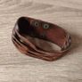 Brown genuine leather bracelet Image 3