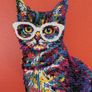 Diamond cat picture - on a canvas Image 3