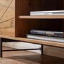 Oak Effect TV Stand 160 cm  Contemporary Wooden Entertainment Unit. Image 4
