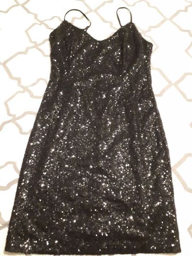 Black Sequince Dress "As New" Size 10-12