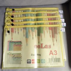 5 Mesh Zip folder / bag, size A3 - New