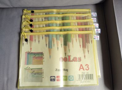 A3 Mesh Zip folder / bag - New