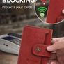 Genuine Leather Pop-Up Card Holder Wallet RFID Blocking Slim Credit Card Case Image 8