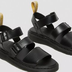 Dr Martens Vegan Gryphon Sandals Black size 9