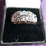 Vintage 9ct Solid Gold 375 Beautiful Trilogy Ring 10,2g Image 2