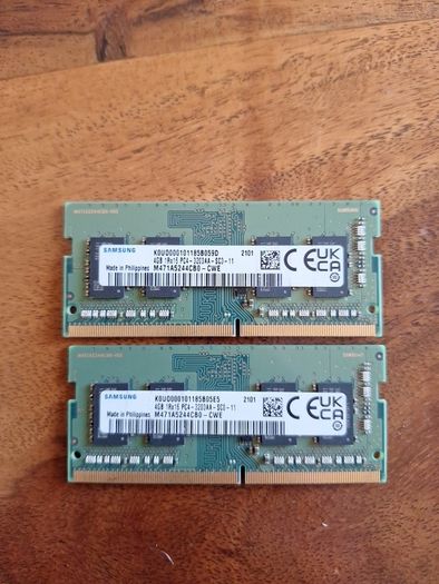 2x4GB Samsung DDR4 3200 Laptop Ram
