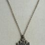Vintage Jerusalem Cross Pendant Necklace 19" length Image 2