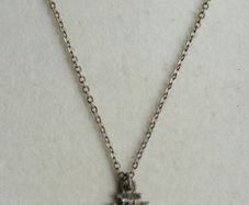 Vintage Jerusalem Cross Pendant Necklace 19" length