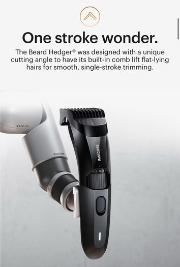 MANSCAPED The Beard Hedger Premium Men's Beard Trimmer, 20 Length Adjustable Blade Wheel, Stainless Steel T-Blade for Precision Facial Hair Trimming, Cordless Waterproof Wet/Dry Clipper
