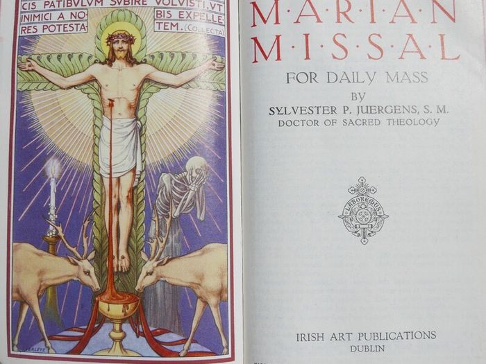 Vintage1960 The NEW MARIAN MISSAL Sylvester Juergens Regina Press Prayer Book Mass