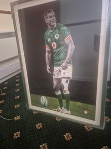 Johnny Sexton framed art by Nidge McMorrow