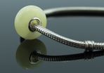 Royal white rare Baltic amber pandora style charm bead natural amber charm for bracelet necklace