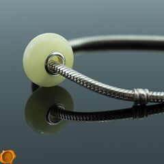 Royal white rare Baltic amber pandora style charm bead natural amber charm for bracelet necklace
