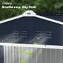Metal Tool Shed with Sliding Doors and Ventilation Windows, 277 x 195 x 192 cm Image 5