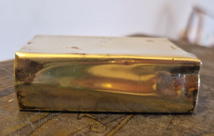 Vintage 1950s "Peerage" Brass Cambridge Crested Matchbox Sleeve