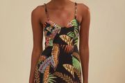 Farm Rio Mini Dress Folliage Mini Dress