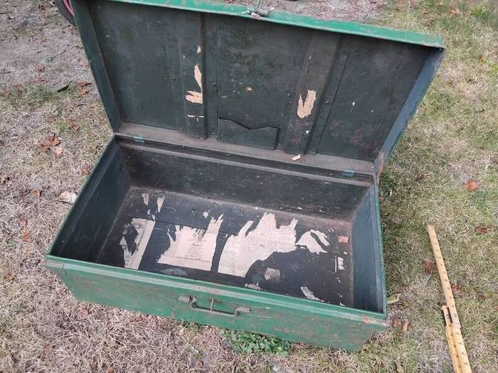 old metal trunk