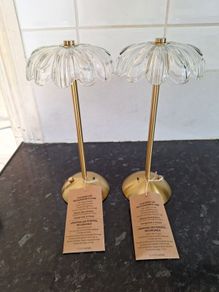Two LED portable rechargeable lamps