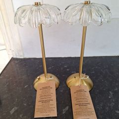 Two LED portable rechargeable lamps