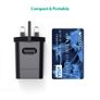 Quick Charge 3.0 USB Wall Charger, Fast Charging Portable Travel Adapter for Galaxy S8, iPhone XS/XR/XS Max, iPad, HTC, and More - Black Image 7