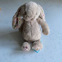 Jellycat Blossom Beige Bunny (With Tags & Official Dust Bag) Rare / Retired Floral Print