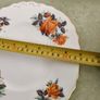 Vintage Orange Yellow Rose Pattern 1960s Crown Royal Cake Plate or hanging wall plate in Good Condition Image 4