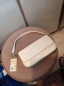Brand new satin cream occassion bag