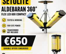 Setolite Aldebaran 360 FLEX LED 600 Compact 110V Site Light and Case