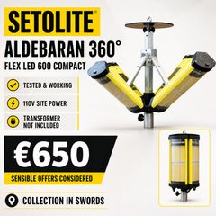 Setolite Aldebaran 360 FLEX LED 600 Compact 110V Site Light and Case
