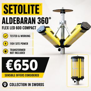 Setolite Aldebaran 360 FLEX LED 600 Compact 110V Site Light and Case