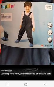 Brand new with tag kids rain dungarees 2 to 4 years