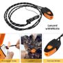 USB Lighter Electric Rechargeable Arc Windproof Flameless Dual Plasma LED Touch Image 4
