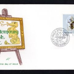 1977 Ireland Contemporary Irish Art: "Head" by Louis le Broquy Commemorative Stamps Illustrated Addressed (in pencil) Hibernian First Day Cover (FDC)