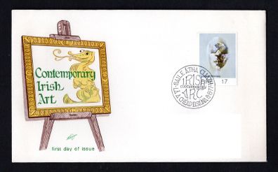 1977 Ireland Contemporary Irish Art: "Head" by Louis le Broquy Commemorative Stamps Illustrated Addressed (in pencil) Hibernian First Day Cover (FDC)