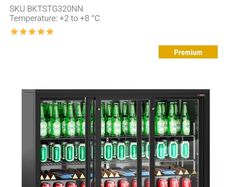 Commercial 3 Door Undercounter Fridge Approx. 320L