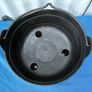 Black plastic flower pot on raiserd legs Image 5