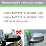 Gloss Black Wing Mirror Cover Cap For BMW E81 E87 E90 E91 E92 E93 LCI Facelift Image 5