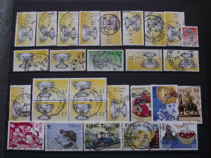 A huge collection of postal cancellations on Irish stamps